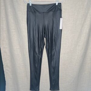 Celestine High Waist Black Faux Leather Leggings XL